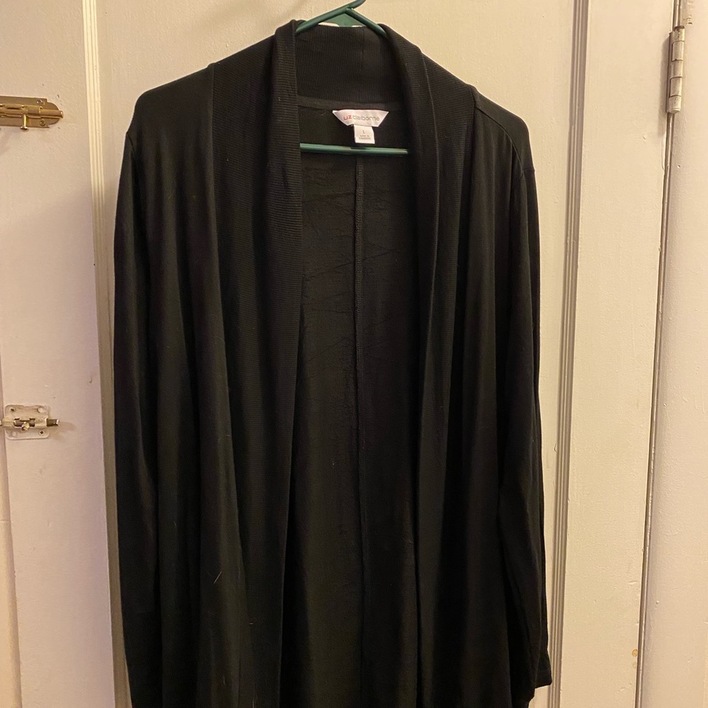 Liz Claiborne Womens Long Sleeve Open Front Cardigan